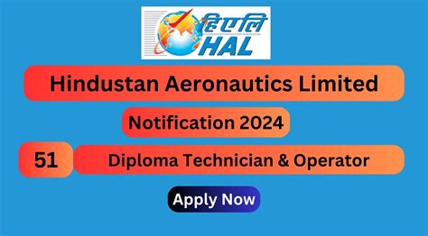 HAL Recruitment 2024 51 Diploma Technician Posts Apply Now Tamilanguide