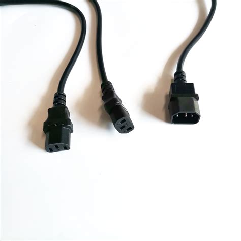 UPS Server Y Splitter C14 To Two C13 Power Extension Cable China