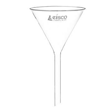 Eisco Labs Glass Filter Funnel With Plain Stem Filter Funnel 125mm