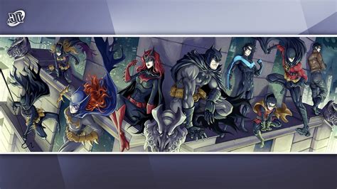 Wallpaper 1920x1080 Px Batgirl Batman Batwoman Dc Comics Nightwing Red Hood Red Robin