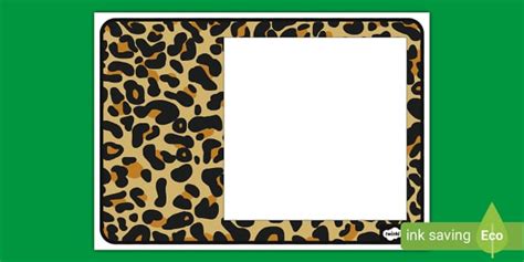 Free Leopard Print Photo Frame Hecho Por Educadores