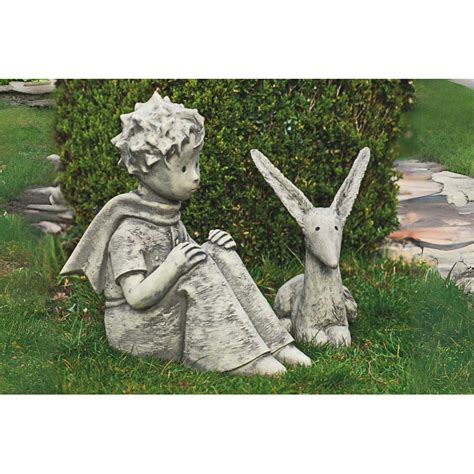 Statue Jardin Renard Assis Le Petit Prince Penez Herman