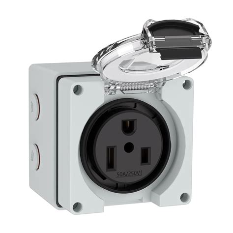 Muelnmey Power Outlet Box Volt Nema R Receptacle Outdoor