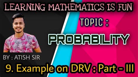 Example 03 On Discrete Random Variable DRV YouTube