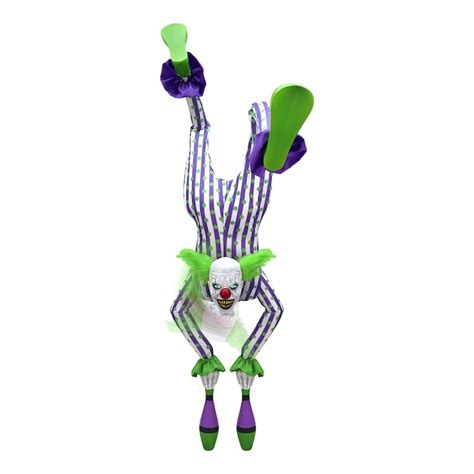 Haunted Living 85 Ft Laughing Led Handstand Clown Animatronic In The