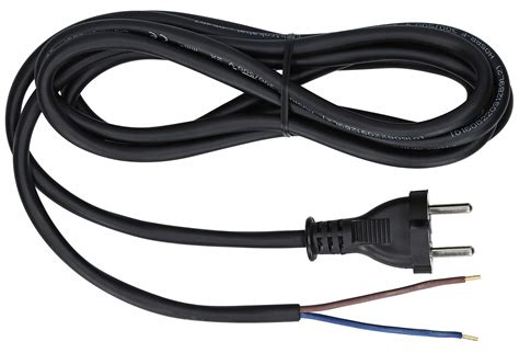 Przewód Kabel z wtyczką prostą Guma H05RR F 2x1 5 1 5m WJ 20R 2x1 5