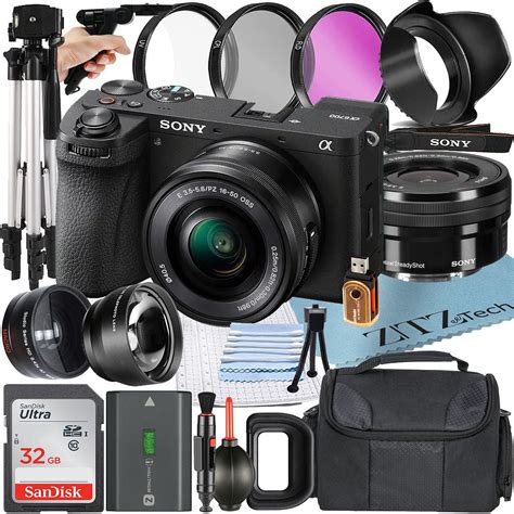 sony  mirrorless camera   mm lens sandisk gb memory