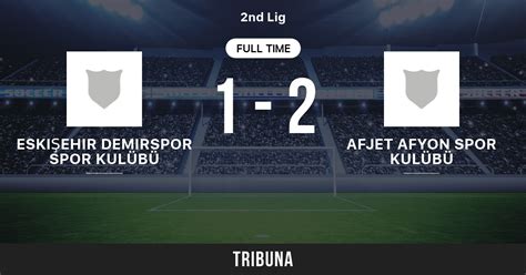 Eskişehir Demirspor Spor Kulübü vs Afjet Afyon Spor Kulübü Live Score