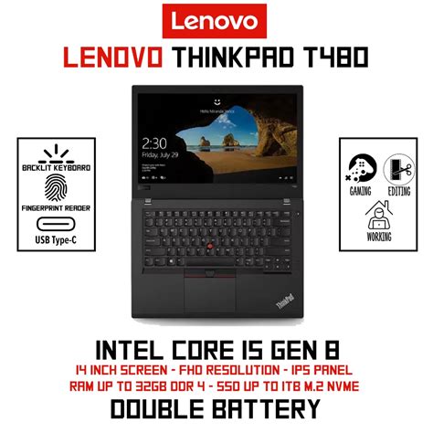 Jual Laptop Second Lenovo Thinkpad T480 Core I5 Gen 7 8 32gb 1tb Ssd Shopee Indonesia