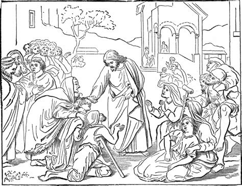 Jesus Healing The Sick Coloring Pages