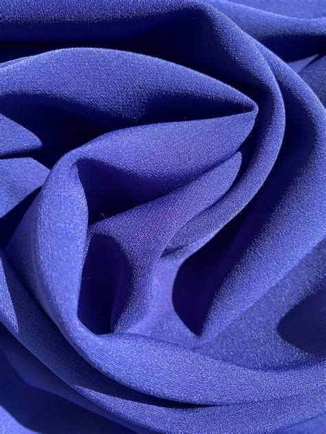 Royal Blue Crepe De Chine Cloth Of Gold Haberdashery Ltd