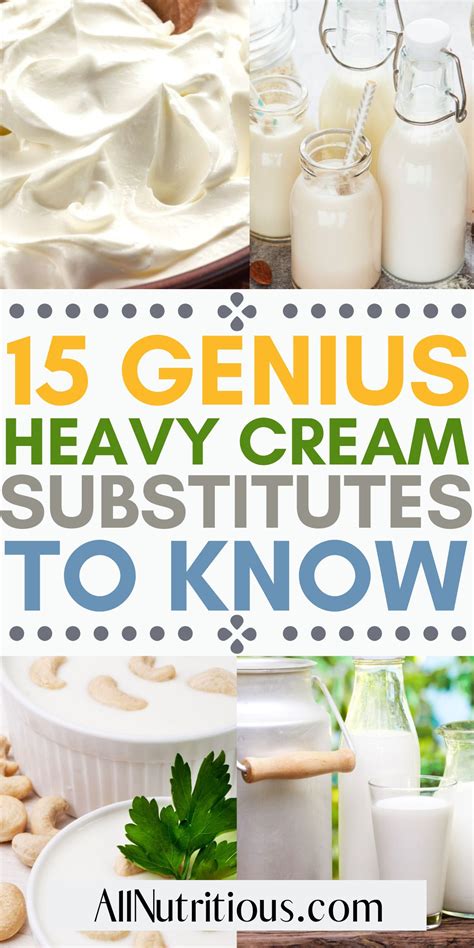 15 Best Heavy Cream Substitutes - All Nutritious