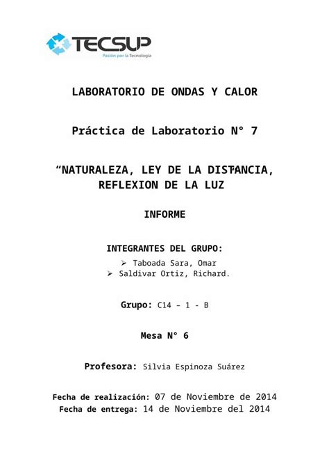 Docx Informe De Ondas Laboratorio N Docx Dokumen Tips