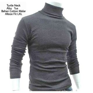 Jual Kaos Turtleneck Pria Lengan Panjang Turtle Neck Korean Style Leher