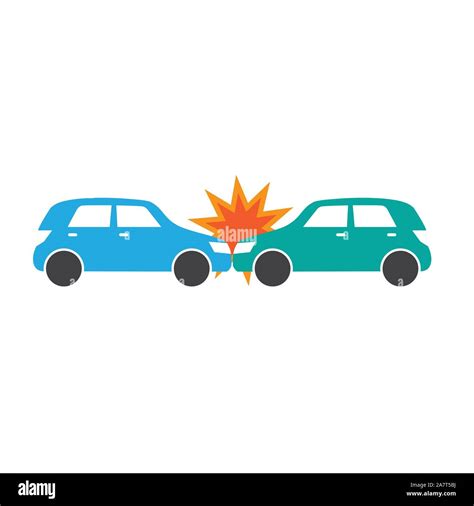 Car Accident Icon Vector Illustration Stock Vector Image Art Alamy