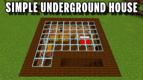 Minecraft Simple Underground House How To Build An Underground Base Youtube