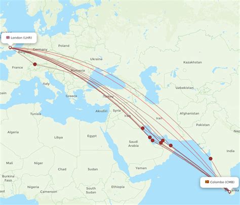 All Flight Routes From London To Colombo Lhr To Cmb Flight Routes