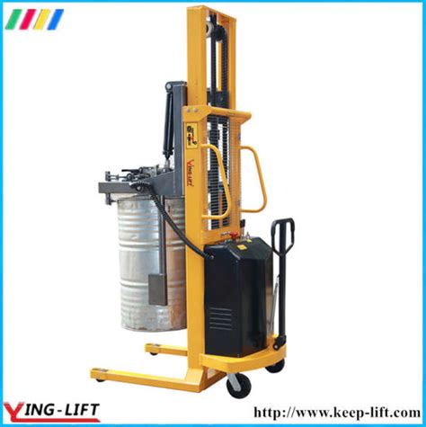 China Semi Electric Drum Stacker For Steel Plastic Drums Yl