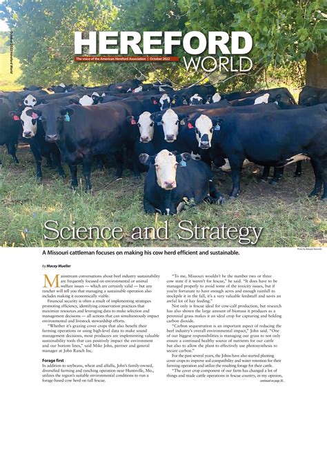 October 2022 Hereford World Magazine By American Hereford Association