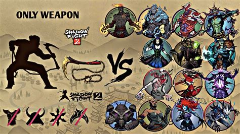 Shadow Fight 2 Only Blood Reaper Vs All Underworld Bosses 2024