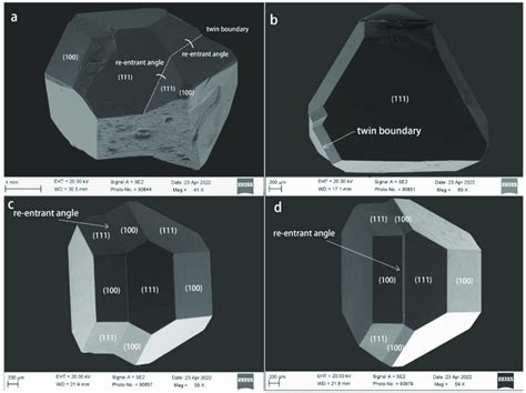 The Macroscopic Morphology Of Hpht Synthetically Grown Diamond Crystals