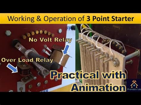 3 Point Starter Working Principle Practical Operation YouTube