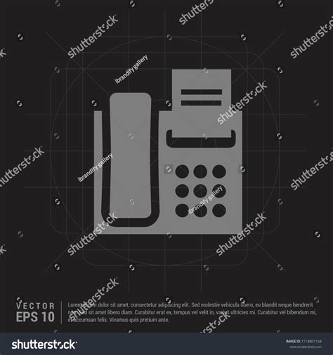 Old Phone Icon Black Creative Background Stock Vector (Royalty Free ...