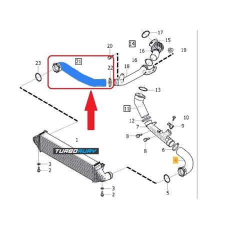 RURA TURBO INTERCOOLERA VOLVO V40 2 0 D 31657748