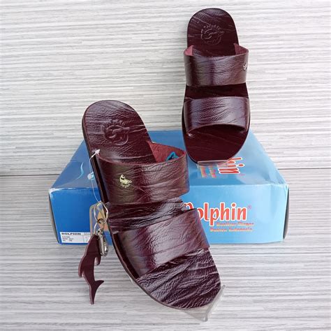 Jual Dolphin Criss Sandal Slide Pria Kulit Asli Original Sandal Pria