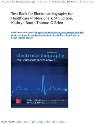 Test Bank For Electrocardiography For Healthcare Professionals 5th