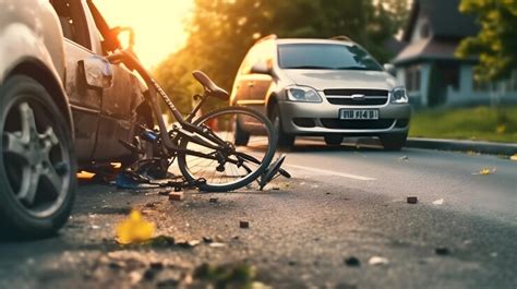 Premium Photo | A safety helmet bike cycle crash by accident