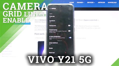 How To Enable Disable Camera Gridlines On Vivo V G Youtube