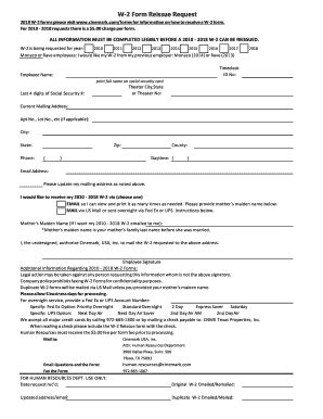 Cinemark W Form Reissue Request Fill And Sign Printable