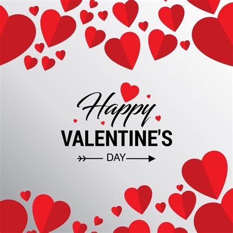 Feliz D A De San Valent N Tarjeta Con Corazones Vector Gratis