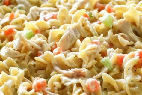 Chicken Noodle Pasta In A Skillet Ready To Be Eaten