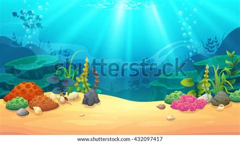 Underwater World Vector Art Illustration Stock Vector (Royalty Free ...