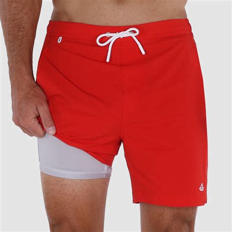 Mens Red Swim Shorts