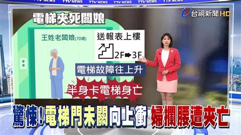 電梯門沒關好往上升 婦卡2 3樓傷重亡 Youtube