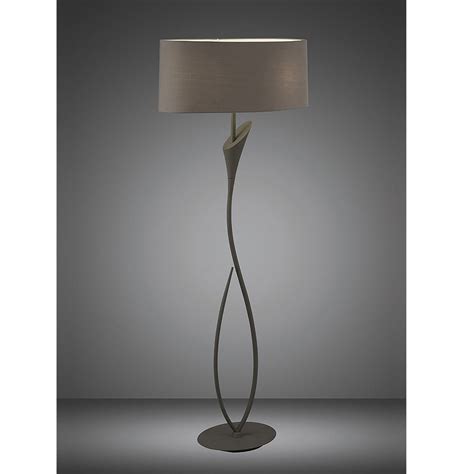 Mantra Lua Switched Light Floor Lamp In Ash Grey Fitting Style