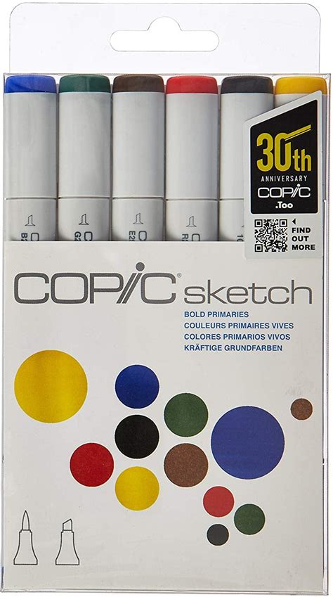 Copic Sketch Marker Set Bold Primaries Walmart