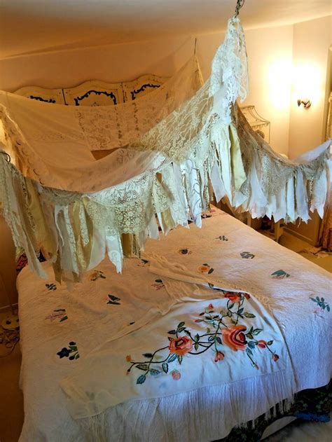 Bed Canopy Rustic Shabby Chic Boho Wedding Made To Order Etsy