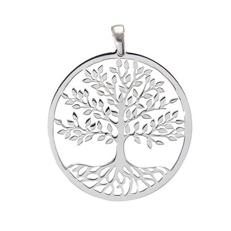 Pendentif Argent Rhodi Arbre De Vie Mm Ref