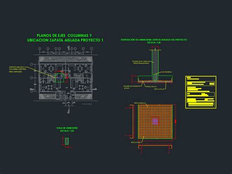 Zapata Aislada En Autocad Descargar Cad Kb Bibliocad