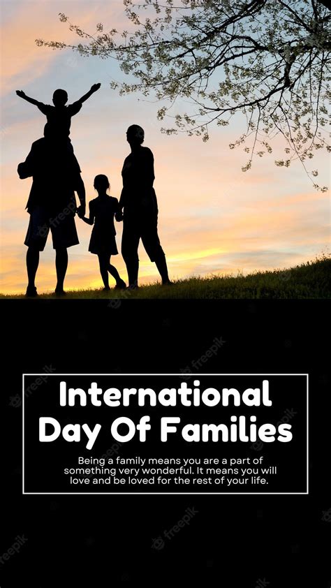 Premium Photo | A poster for international day of families