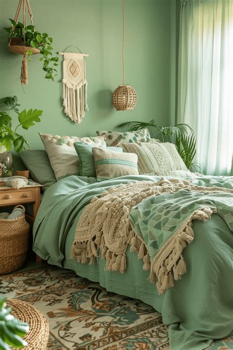 Green Boho Bedroom Ideas Courtneys World