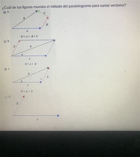 Solved Cuál de las figuras muestra el método del triangulo Chegg