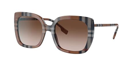 Burberry Be4323 Caroll 54 Gradient Brown And Brown Check Sunglasses Sunglass Hut Usa