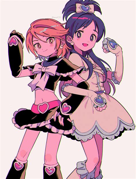 Misumi Nagisa Yukishiro Honoka Cure Black And Cure White Precure