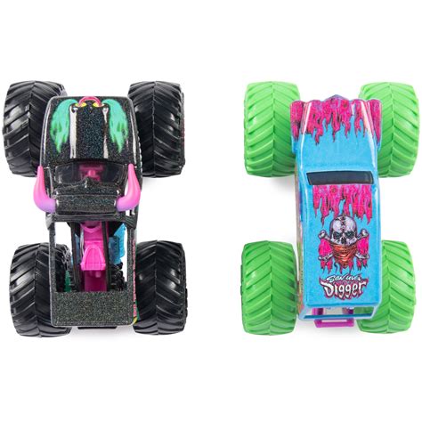 Monster Jam Neon Nitro Monster Truck Toy Son Uva Digger Vs El Toro Loco 1 64 Scale 2 Pack