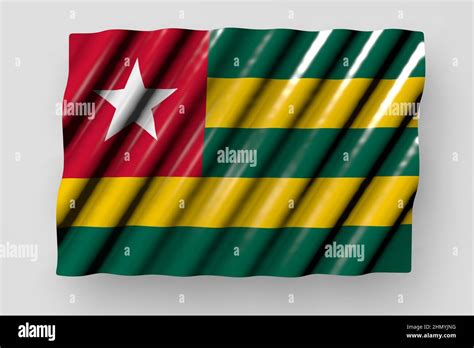 Cute Labor Day Flag D Illustration Glossy Flag Of Togo With Large